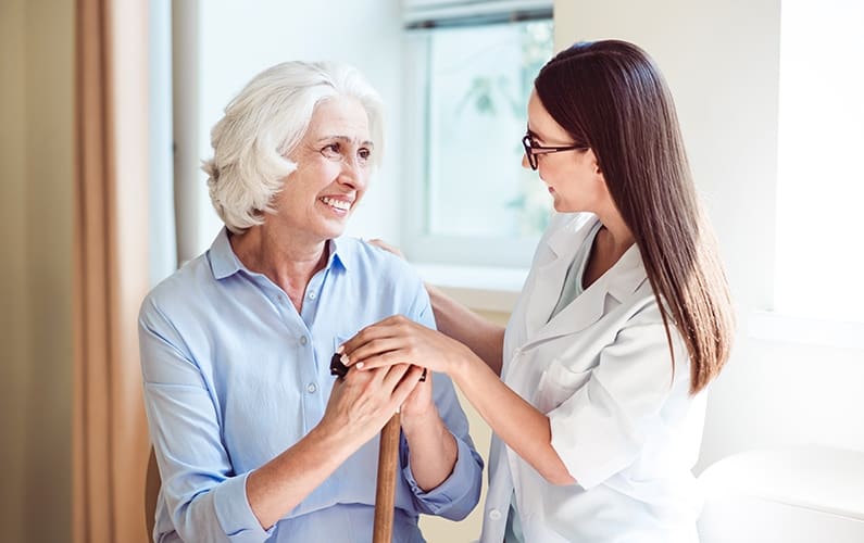 nurse and patient